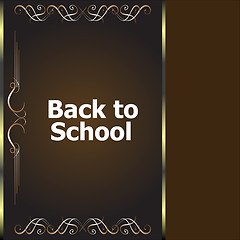 Image showing back to school calligraphic designs, retro style elements, typographic and education concept 