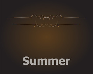 Image showing Summer time. summer word on golden luxury background, summer holidays