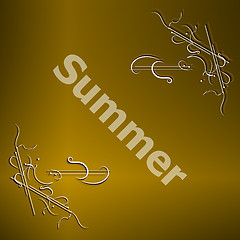 Image showing Elements for Summer calligraphic designs. Vintage ornaments. All for Summer holidays