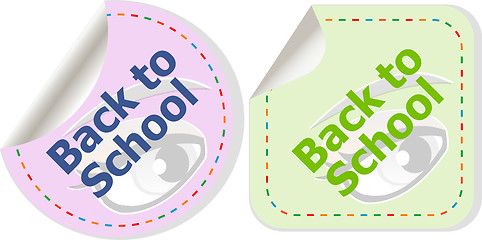 Image showing Back to school icon. Internet button. Education concept, education concept