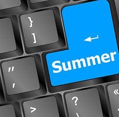 Image showing Button SUMMER on computer keyboard