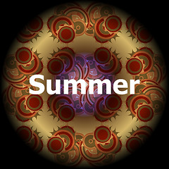 Image showing Summer word on abstract grunge background