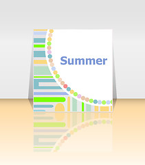 Image showing Hello summer poster. summer background. Effects poster, frame. Happy holidays card, happy vacation card. Enjoy your summer.