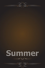 Image showing Summer time. summer word on golden luxury background, summer holidays