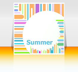 Image showing summer poster. summer background. Effects poster, frame. Happy holidays card, Enjoy your summer