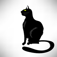 Image showing Black Cat Silhouette