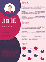 Image showing Colorful cool resume cv template