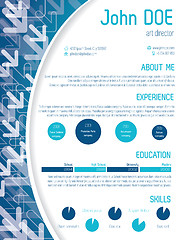 Image showing Cool cv template design with arrows