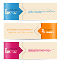 Image showing Simplistic banners with arrows