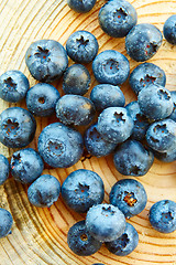 Image showing Freshly picked blueberries