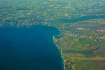 Image showing Aerial view of a city.