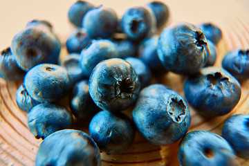 Image showing Freshly picked blueberries