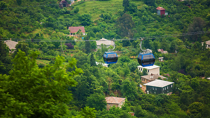 Image showing BATUMI, GEORGIA - JULY 20: view from the cabin cableway