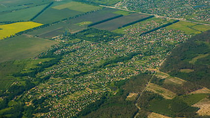 Image showing Aerial view of a city.