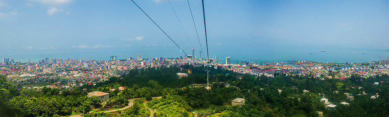 Image showing BATUMI, GEORGIA - JULY 20: view from cabin cableway