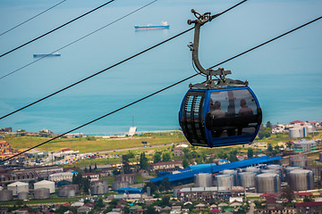 Image showing BATUMI, GEORGIA - JULY 20: view from the cabin cableway