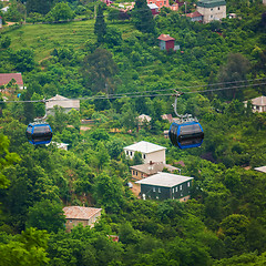 Image showing BATUMI, GEORGIA - JULY 20: view from the cabin cableway