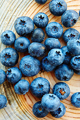 Image showing Freshly picked blueberries