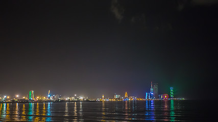 Image showing Night shot of Batumi, Georgia