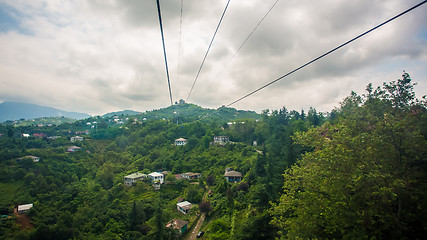 Image showing BATUMI, GEORGIA - JULY 20: view from the cabin cableway