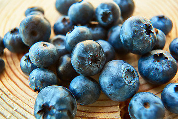 Image showing Freshly picked blueberries