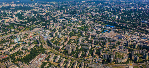 Image showing Aerial view of a city