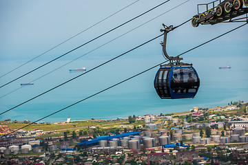 Image showing BATUMI, GEORGIA - JULY 20: view from the cabin cableway