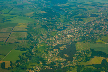 Image showing Aerial view of a city.