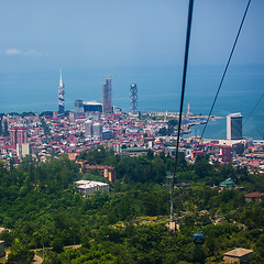 Image showing BATUMI, GEORGIA - JULY 20: view from the cabin cableway