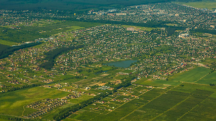 Image showing Aerial view of a city.