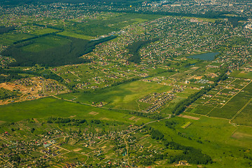 Image showing Aerial view of a city.