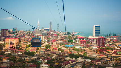 Image showing BATUMI, GEORGIA - JULY 20: view from the cabin cableway