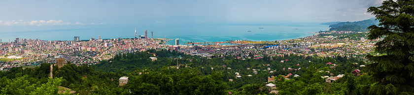 Image showing BATUMI, GEORGIA - JULY 20: view from the cabin cableway