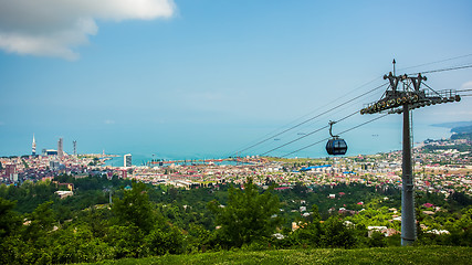 Image showing BATUMI, GEORGIA - JULY 20: view from the cabin cableway