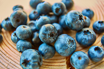 Image showing Freshly picked blueberries