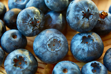 Image showing Freshly picked blueberries