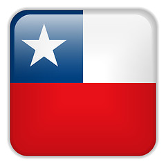 Image showing Chile Flag Smartphone Application Square Buttons