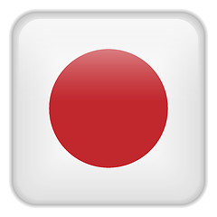 Image showing Japan Flag Smartphone Application Square Buttons