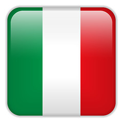 Image showing Italy Flag Smartphone Application Square Buttons