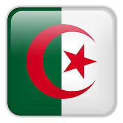 Image showing Algeria Flag Smartphone Application Square Buttons
