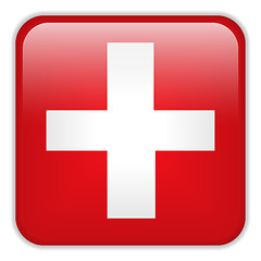 Image showing Switzerland Flag Smartphone Application Square Buttons