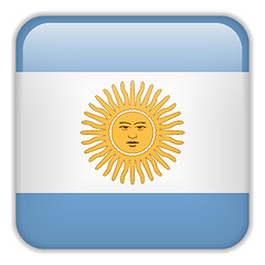 Image showing Argentina Flag Smartphone Application Square Buttons