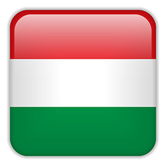 Image showing Hungary Flag Smartphone Application Square Buttons