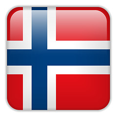 Image showing Norway Flag Smartphone Application Square Buttons