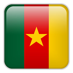Image showing Cameroon Flag Smartphone Application Square Buttons
