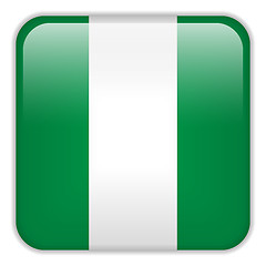 Image showing Nigeria Flag Smartphone Application Square Buttons