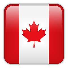 Image showing Canada Flag Smartphone Application Square Buttons