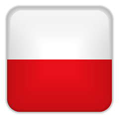 Image showing Poland Flag Smartphone Application Square Buttons