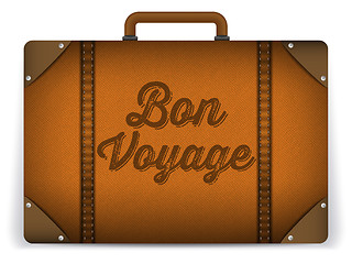 Image showing Brown Luggage Bag Illustration