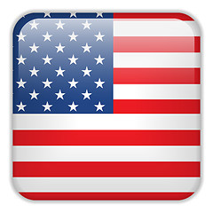 Image showing USA Flag Smartphone Application Square Buttons